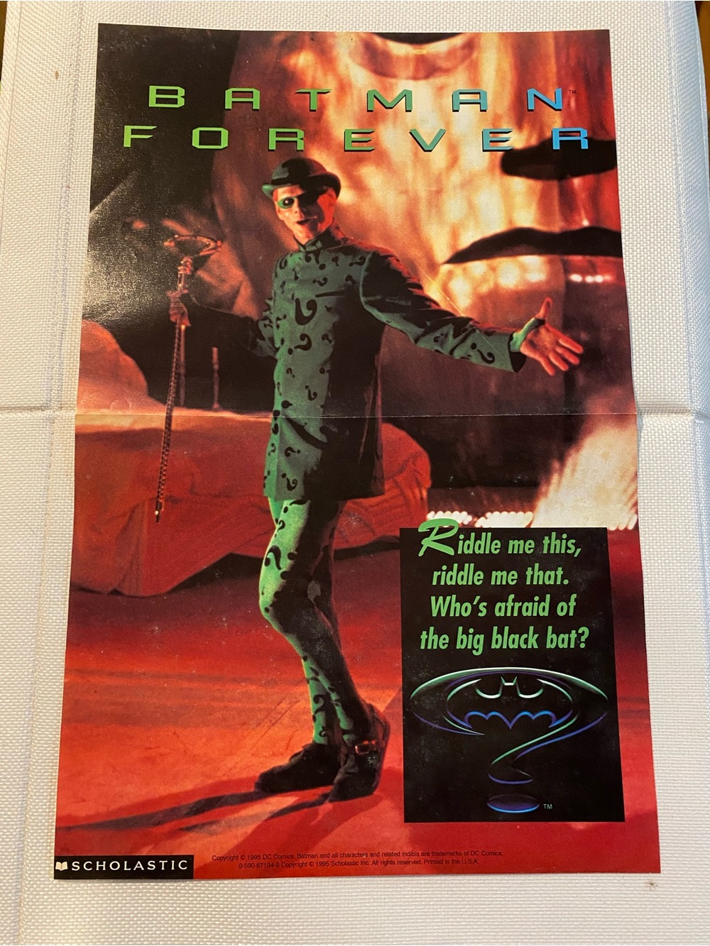 Vintage Jim Carrey Riddler poster